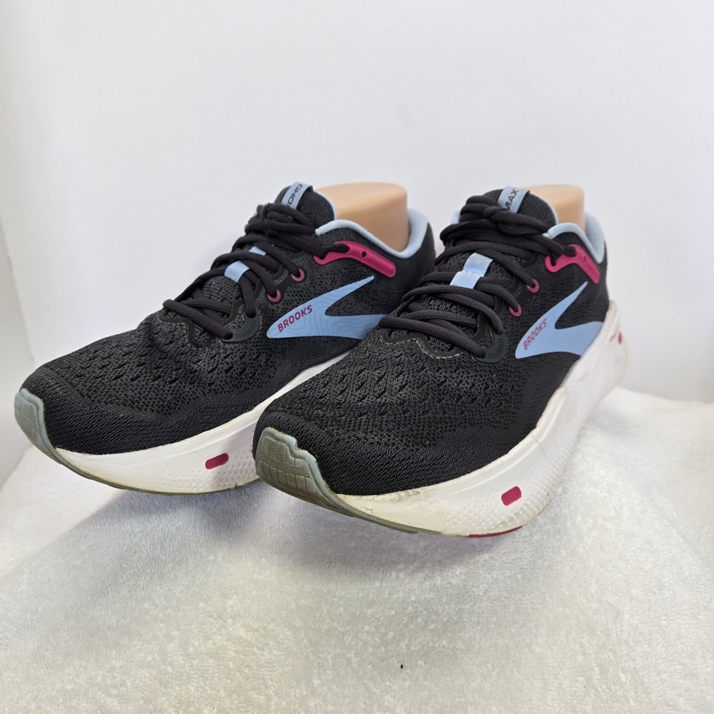 Brooks Ghost Max Shoes Womens 10.5 Ebony Lilac Rose ***REPLACEMENT INSOLES***